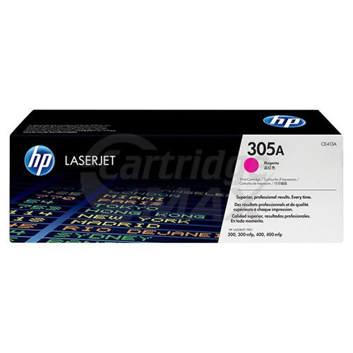HP CE413A (305A) Original Magenta Toner Cartridge - 2,600 Pages