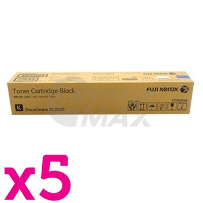 5 x Fuji Xerox DocuCentre SC2020 Original Black Toner Cartridge - 9,000 pages (CT202246)