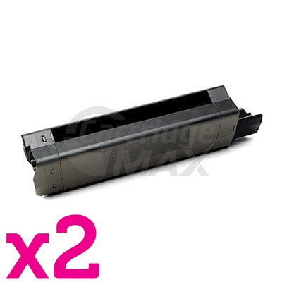 2 x OKI C5100/C5200/C5300/C5400/C5400N Generic Black Toner Cartridge
