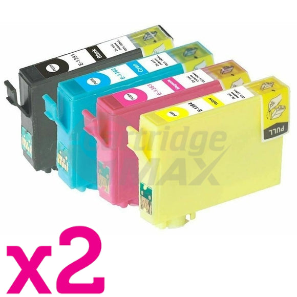 8-Pack Generic Epson 138 T1381-T1384 Inkjet Cartridges [2BK,2C,2M,2Y]