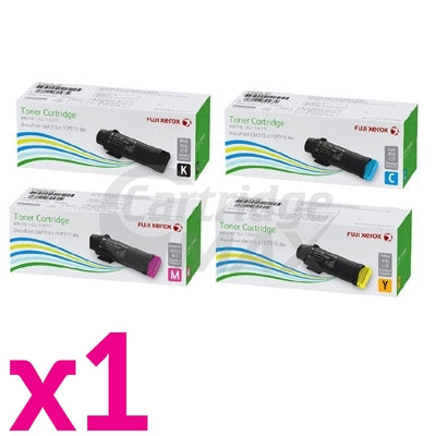 4 Pack Original Fuji Xerox DocuPrint CP315, CM315 Toner Cartridges (CT202610-CT202613)