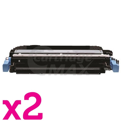 2 x HP CB400A (642A) Generic Black Toner Cartridge - 7,500 Pages