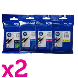 8 Pack Original Brother LC-3317 Ink Combo [2BK,2C,2M,2Y]
