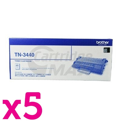 5 x Brother TN-3440 Original Toner High Yield