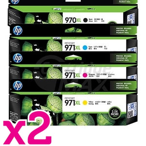 2 sets of 4 Pack HP 970XL + 971XL Original High Yield Inkjet Cartridges CN625AA-CN628AA [2BK,2C,2M,2Y]