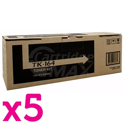 5 x Original Kyocera TK-164 Black Toner Kit FS-1120D, P-2035D