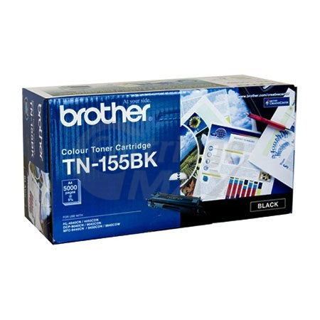 Brother TN-155BK Original Black Toner Cartridge - 5,000 pages (TN155 is High Capacity Version of TN150)