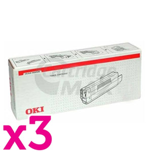3 x Original OKI MB451/ B401 Black High Yield Toner Cartridge (44992407)