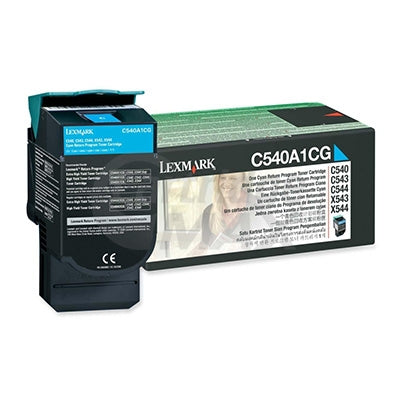 Lexmark (C540A1CG) Original C540 / C543 / C544 / C546 / X543 / X544 / X546 Cyan Toner Cartridge