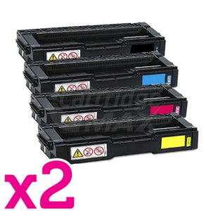 2 Sets of 4 Pack Compatible for TK-154 Toner Cartridges suitable for Kyocera FS-C1020MFP [2BK,2C,2M,2Y]