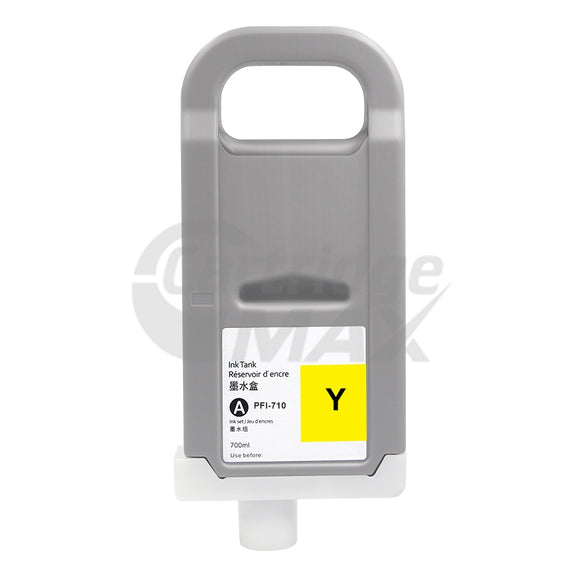 Canon PFI-710Y Yellow Generic Ink Cartridge - 700ML