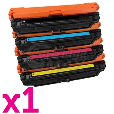 4 Pack HP CE270A-CE273A (650A) Generic Toner Cartridges [1BK,1C,1M,1Y]
