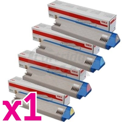 4 Pack OKI Original OKI C911 / C931 / C941 Toner Cartridges (45536429-45536432)
