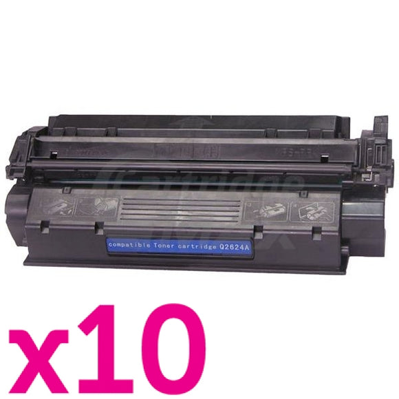 10 x HP Q2624A (24A) Generic Black Toner Cartridge - 2,500 Pages