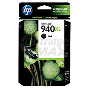 1 x HP 940XL Original Black High Yield Inkjet Cartridge C4906AA - 2,200 Pages