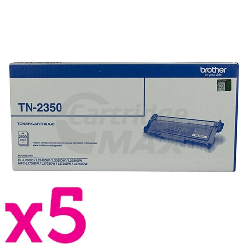 5 x Brother TN-2350 Original Toner Cartridge