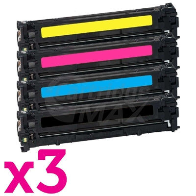 3 sets of 4 Pack Canon CART-316 BK, C, M, Y Generic Toner Cartridges [3BK,3C,3M,3Y]