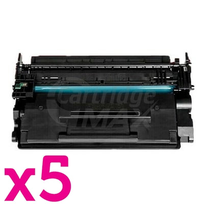 5 x HP 89X CF289X High Yield Generic Black Toner Cartridge - 10,000 Pages