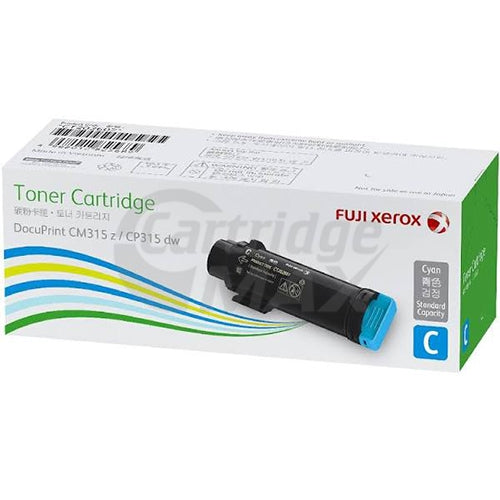 Original Fuji Xerox DocuPrint CP315, CM315 Cyan Standard Yield Toner Cartridge (CT202607)