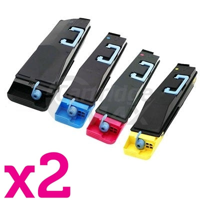 2 Sets of 4 Pack Compatible for TK-859 Toner Cartridges suitable for Kyocera TASKalfa 400ci, 500ci [2BK,2C,2M,2Y]
