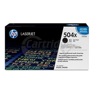 HP CE250X (504X) Original Black Toner Cartridge - 10,500 Pages