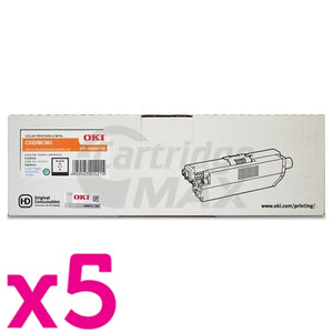 5 x Original OKI C332DN / MC363DN Black Toner Cartridge (46508720)