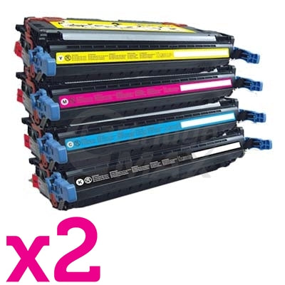 2 sets of 4 Pack HP Q6470A-Q6473A (501A/502A) Generic Toner Cartridges [2BK,2C,2M,2Y]