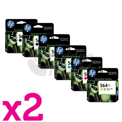 12 Pack HP 564XL Original Inkjet Cartridges CN684WA+CB322WA-CB325WA [4BK,2PBK,2C,2M,2Y]