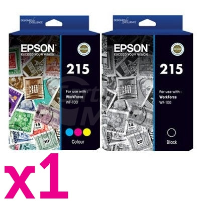 2 Pack Original Epson 215 [BK+CL] Ink Combo [C13T215192+C13T216092]