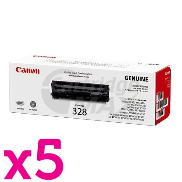 5 x Original Canon CART-328 Black Toner Cartridge