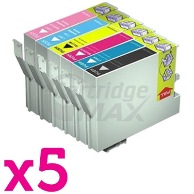 30 Pack Generic Epson T0491-T0496 Ink Cartridges [5BK,5C,5M,5Y,5LC,5LM]