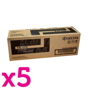 5 x Original Kyocera TK-174 Black Toner Kit FS-1320D, FS-1370DN, P-2135D, P-2135DN