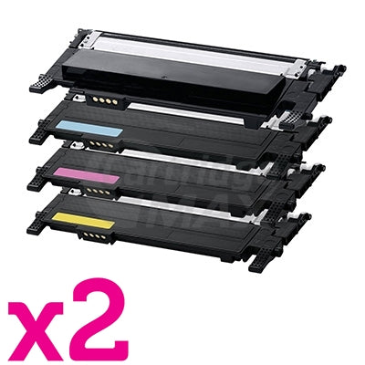 2 sets of 4-Pack Generic Samsung CLP-360, CLP-365, CLX-3300, CLX-3305 Cartridge Combo CLT406S [2BK,2C,2M,2Y]
