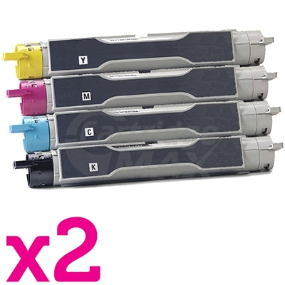 2 sets of 4-Pack Generic Cartridge Combo for Fuji Xerox Phaser 6350 [2BK,2C,2M,2Y]