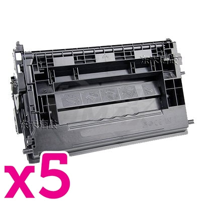 5 x HP 37A CF237A Generic Black Toner Cartridge - 11,000 Pages
