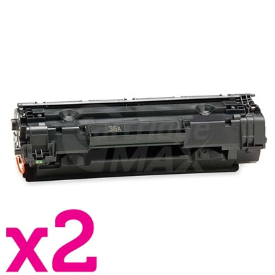 2 x HP CB436A (36A) Generic Black Toner Cartridge - 2,000 Pages