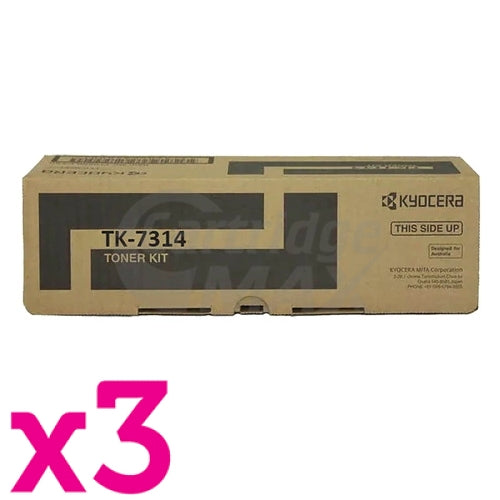 3 x Original Kyocera TK-7314 Toner Cartridge P4140dn - 15,000 Pages
