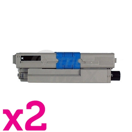 2 x OKI C332DN / MC363DN Generic Black Toner Cartridge (46508720)