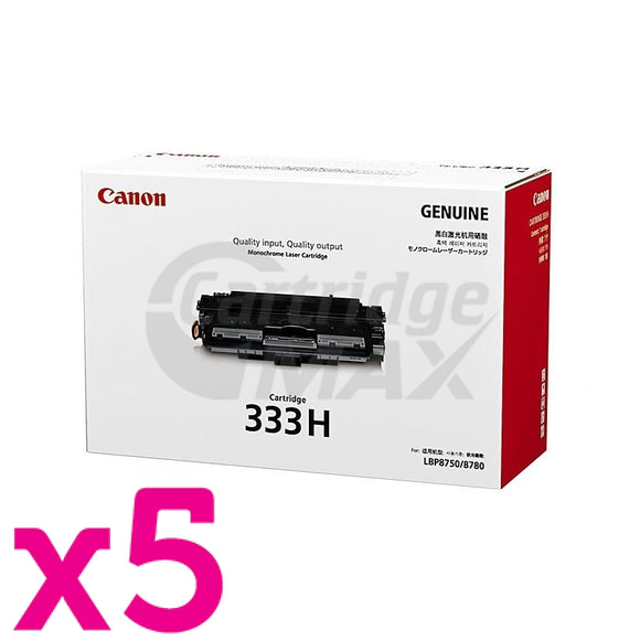 5 x Original Canon CART-333II Black High Yield Toner Cartridge - 17,000 Pages
