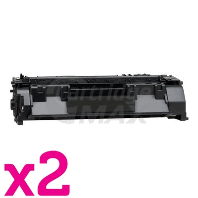 2 x HP CE505A (05A) Generic Black Toner Cartridge - 2,300 Pages