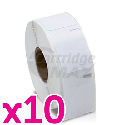 10 x Dymo SD30332 / S0929120 Generic White Label Roll 25mm x 25mm  - 750 labels per roll