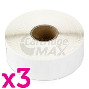 3 x Dymo 1933081 Generic Durable Industrial White Label Roll 25mm x 89mm - 350 labels per roll