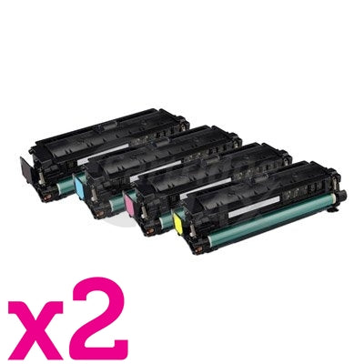 2 Sets of 4-Pack Generic Canon CART-040II High Yield Toner Combo [2BK+2C+2M+2Y]