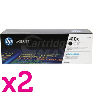 2 x HP 410X (CF410X) Original Black Toner Cartridge