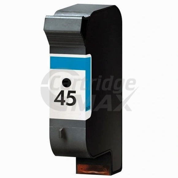 1 x HP 45 Generic Black Inkjet Cartridge 51645AA