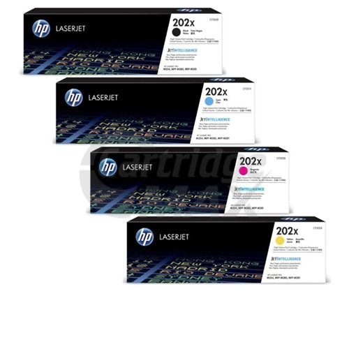 5 Pack HP CF500X-CF503X (202X) Original High Yield Toner Cartridges [2BK,1C,1M,1Y]