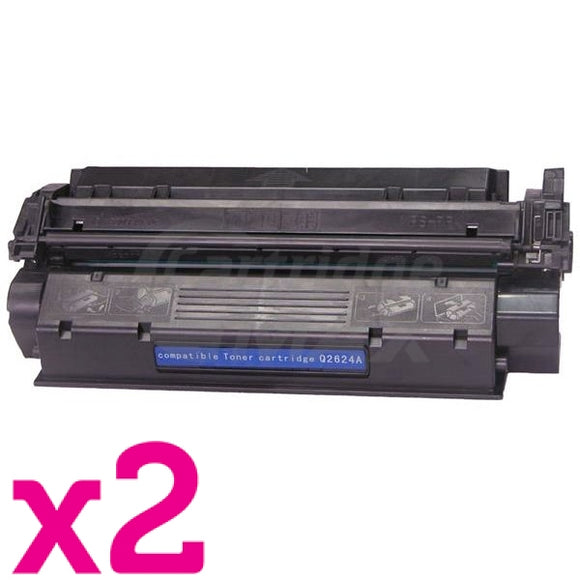 2 x HP Q2624A (24A) Generic Black Toner Cartridge - 2,500 Pages