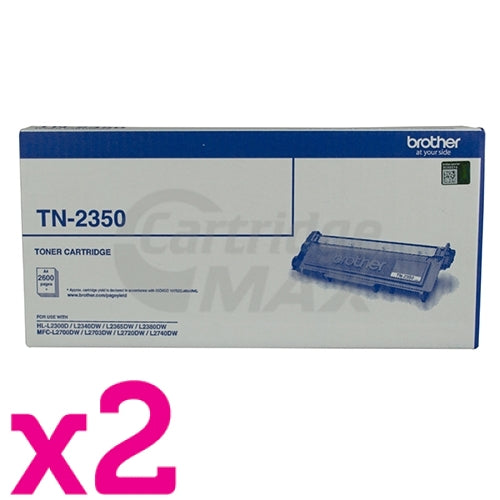 2 x Brother TN-2350 Original Toner Cartridge