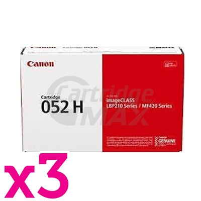 3 x Canon CART-052H High Yield Black Original Toner Cartridge
