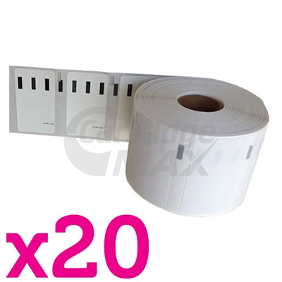 20 x Dymo SD11354 / S0722540 Generic Multi Purpose Label Roll 57mm x 32mm - 1,000 labels per roll